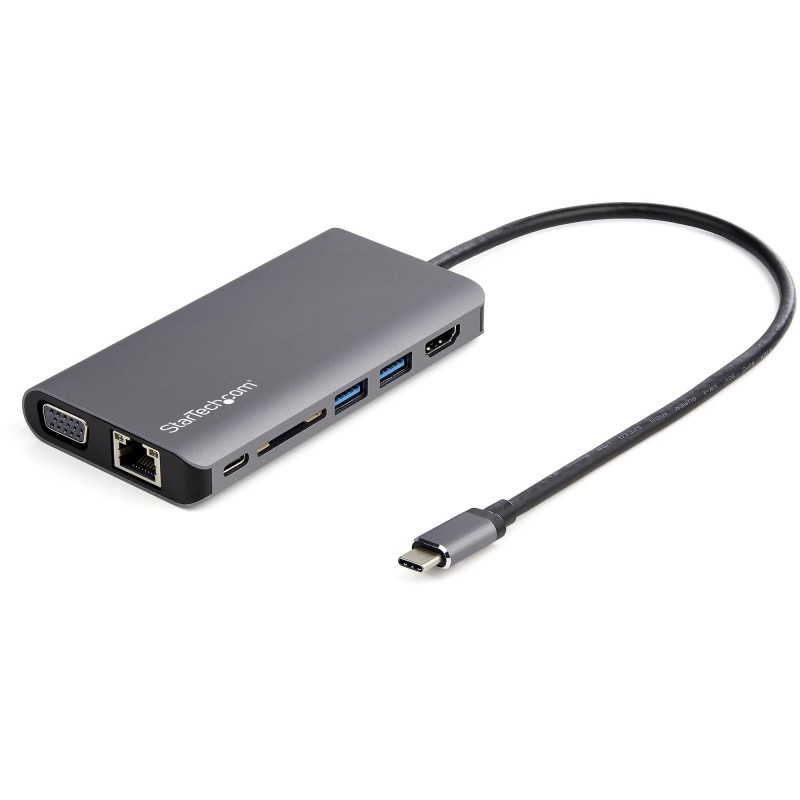 StarTech.com Adaptador Multipuertos USB-C - Mini Docking Station para Viajes con HDMI de 4K o VGA de 1080p - con Hub Ladrón USB
