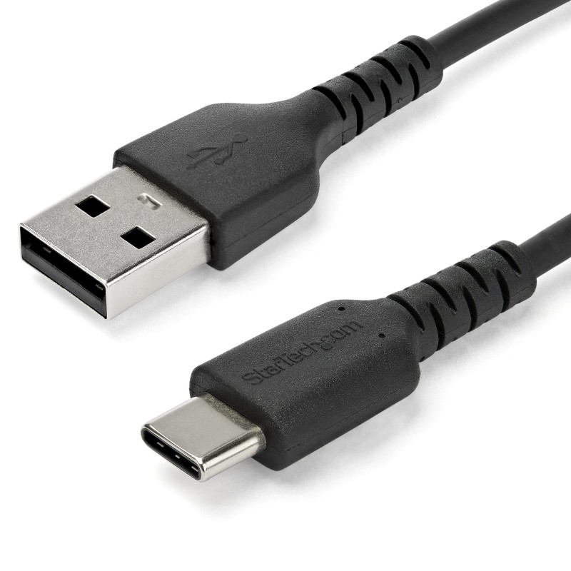 StarTech.com Câble de Charge Rapide USB-A vers USB-C de 1m, Robuste, Charge et Synchronisation, 3A, USB 2.0, Gaine TPE Noire et