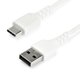 StarTech.com Câble de Charge Rapide USB-A vers USB-C de 2m, Robuste, Charge et Synchronisation, 3A, USB 2.0, Gaine TPE Blanche