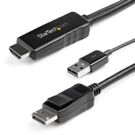 StarTech.com HD2DPMM2M video cable adapter 78.7" (2 m) HDMI Type A (Standard) DisplayPort Black