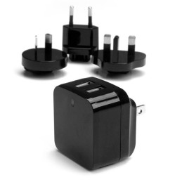 StarTech.com USB2PACBK mobile device charger Mobile phone, Smartphone, Tablet Black AC Indoor