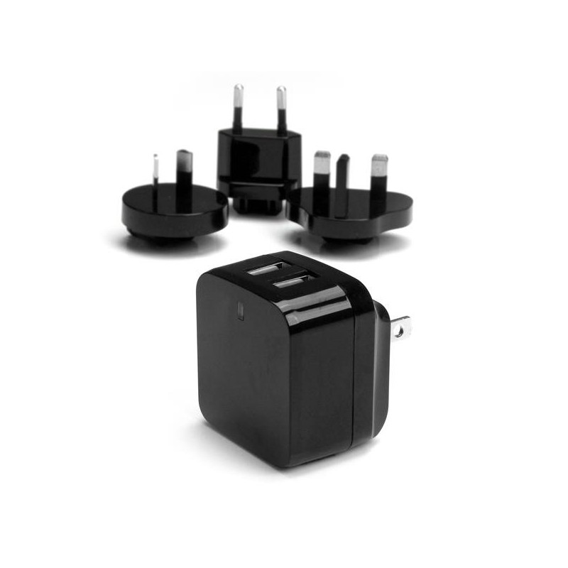 StarTech.com Cargador de Pared USB de 2 Puertos para Tablets Smartphones - Cargador de Alta Potencia para Viajes
