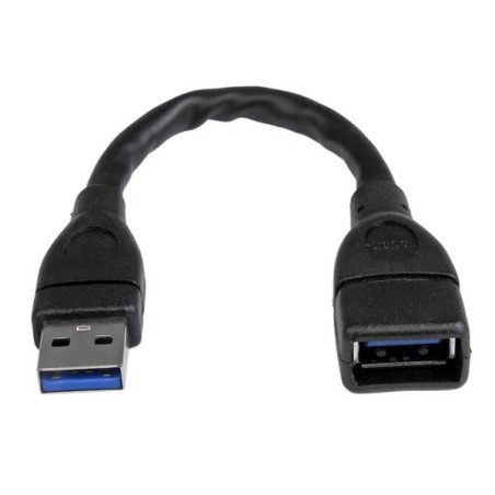 StarTech.com Câble d'extension USB 3.0 de 15cm - Rallonge USB A vers A - M F - Noir