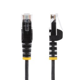 StarTech.com Cable Cat6 de 3m - Delgado - con Conectores RJ45 sin Enganches - Negro