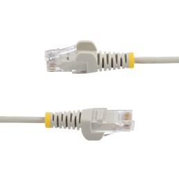 StarTech.com Cable Cat6 de 2,5m - Delgado - con Conectores RJ45 sin Enganches - Gris