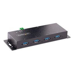 StarTech.com Hub USB 3.0 5Gbps à 4 Ports Industriel - Hub USB pour PC Portable avec Protection contre les Surtensions -