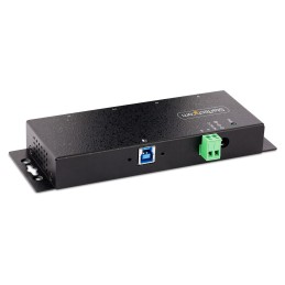 StarTech.com Hub Industrial USB 3.0 de 5Gbps de 4 Puertos - Concentrador USB con Protección de Picos y Descargas ESD - Ladrón