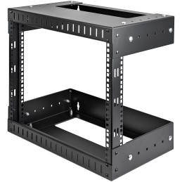StarTech.com 2-Pfosten 8HE Heavy-Duty Wandmontage Netzwerk-Rack, 19" Open Frame Server Rack mit Einstellbarer Tiefe,