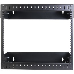 StarTech.com Rack Réseau Mural 8U à 2 Montants, Rack Serveur 19" à Cadre Ouvert avec Profondeur Ajustable, Rack de Données