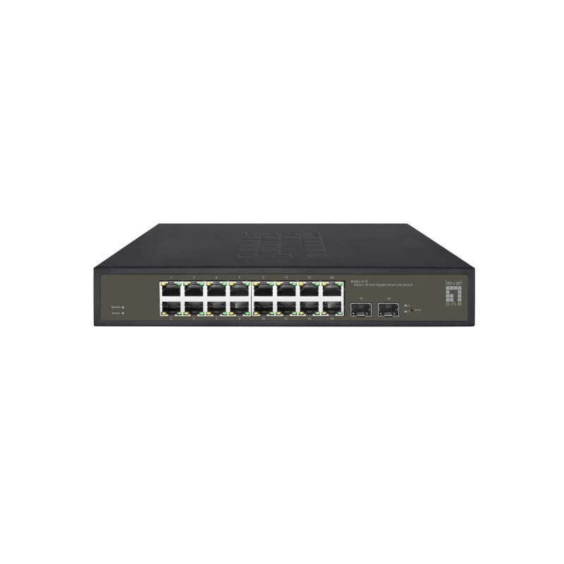 LevelOne GES-2118 commutateur réseau Géré L2 Gigabit Ethernet (10 100 1000) Noir