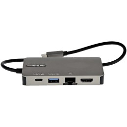 StarTech.com Adaptador Multipuertos USB-C - Docking Station USB Tipo C a HDMI 4K30 o VGA 1080p - Replicador de Puertos USBC PD