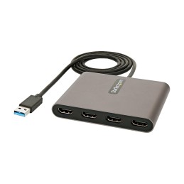 StarTech.com Adaptateur USB 3.0 vers 4x HDMI - Carte Vidéo & Graphique Externe - Convertisseur USB Type-A vers Quadruple Écran
