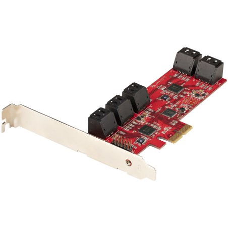 StarTech.com PCIe SATA Controller Karte - 10 Port SATA 3 Erweiterungskarte Kontroller für PCIe x2 - 6Gbit s - Voll- und