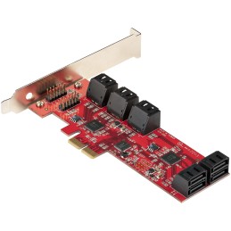StarTech.com Carte PCI Express SATA 10 ports - Carte Contrôleur PCIe SATA - 6Gbps - ASM1166 Non-Raid - Convertisseur PCI
