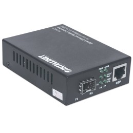 Intellinet Gigabit Ethernet auf SFP-Medienkonverter, 10 100 1000Base-TX auf SFP-Slot, leer