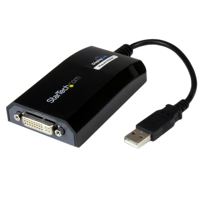 StarTech.com Adaptateur USB vers DVI - 1920x1200 - Carte Graphique et Vidéo Externe - Câble Adaptateur d'Écran Double -
