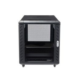StarTech.com Armario Rack para Servidores 12U 19" 4 Columnas - Rack de Servidores con Cerradura y Seguro - Rack con Ruedas y