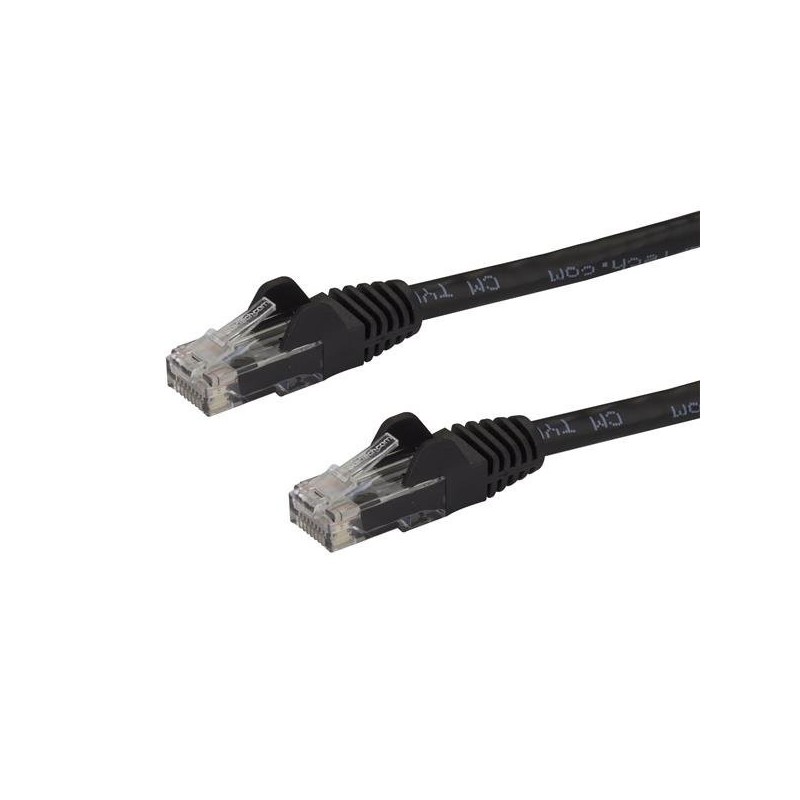 StarTech.com 15m Cat6 Snagless Gigabit UTP Netzwerkkabel - Cat 6 RJ45 Netzwerkkabel mit Knickschutz - Schwarz