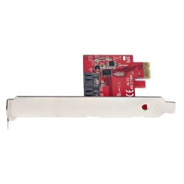 StarTech.com Tarjeta PCIe SATA - Tarjeta PCI Express Controladora de 2 Puertos SATA de 6Gbps - de Perfil Completo o Bajo -