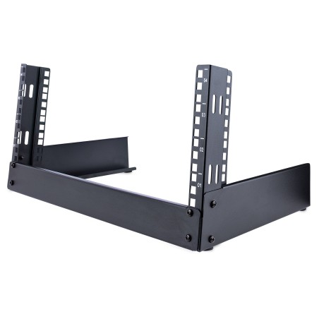 StarTech.com Rack 4U 19" à Cadre Ouvert - Rack Réseau Autoportant à 2 Montants pour Panneaux de Brassage Données Matériel