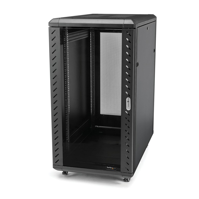 StarTech.com 4-Pfosten 18HE Server Rack, abschließbarer 19" Datenschrank für Computer   AV   IT-Ausrüstung, Büro  