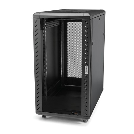 StarTech.com 4-Pfosten 18HE Server Rack, abschließbarer 19" Datenschrank für Computer   AV   IT-Ausrüstung, Büro  
