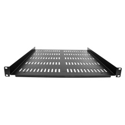 StarTech.com 1HE 19 Zoll Fachboden für netzwerk schrank - Freitragende perforierte Rack ablage für Serverschrank Rack -