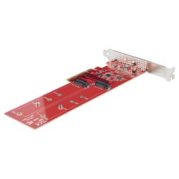 StarTech.com Adaptateur PCIe M.2 - PCIe x8  x16 vers Double NVMe ou AHCI M.2 SSD - PCI Express 4.0, 7,8 Gbps par Disque,