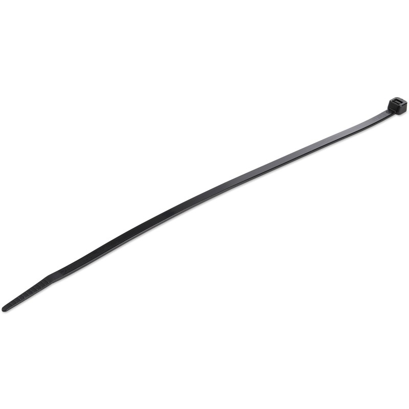 StarTech.com Colliers de Serrage 25 cm Noirs - Largeur 4 mm - Diam. faisceau 68 mm - Résistance traction 22 kg - Fermeture