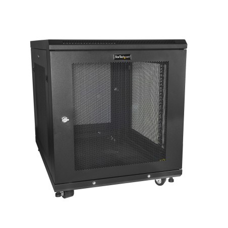StarTech.com 4-Pfosten 12HE Server Rack, abschließbarer 19" Datenschrank für Computer   AV   IT-Ausrüstung, Büro  