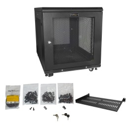 StarTech.com RK1233BKM rack cabinet 12U Freestanding rack Black