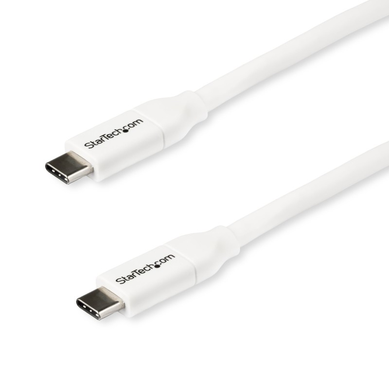 StarTech.com Cable de 2m USB-C a USB-C con capacidad para Entrega de Alimentación de 5A - USB TipoC - Cable de Carga USBC -
