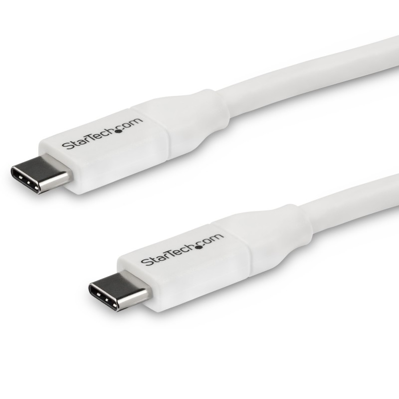 StarTech.com 4m USB-C-Schnellladekabel, Laden und Synchronisieren, 100W (5A) Power Delivery, USB 2.0, USB-IF-zertifiziert, Weiß