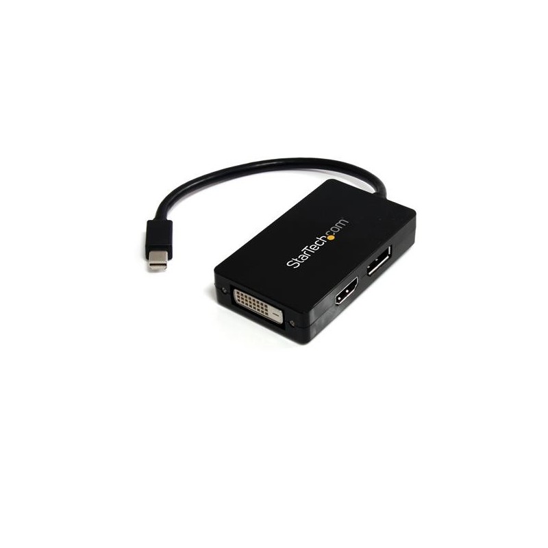 StarTech.com Adaptateur de voyage Mini DisplayPort vers DVI   DisplayPort   HDMI - Convertisseur vidéo 3-en-1
