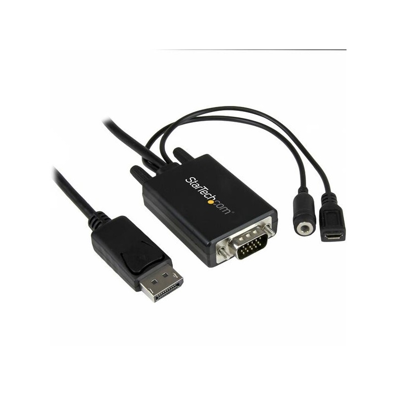 StarTech.com DP2VGAAMM3M video cable adapter 118.1" (3 m) DisplayPort VGA (D-Sub) Black