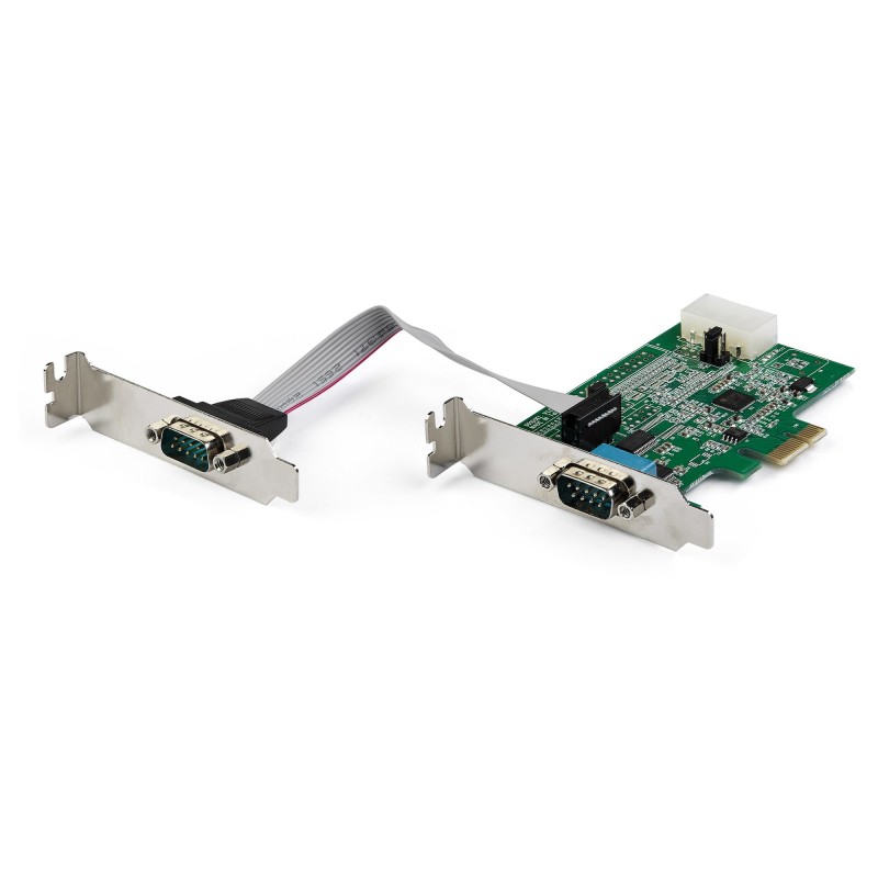 StarTech.com 2 Port Serielle PCIe RS232 Adapter Karte - Serielle PCIe RS232 Host Controller Karte - PCIe auf seriell DB9 -