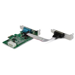 StarTech.com 2 Port Serielle PCIe RS232 Adapter Karte - Serielle PCIe RS232 Host Controller Karte - PCIe auf seriell DB9 -