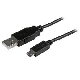 StarTech.com Câble de charge  synchronisation mobile USB A vers Micro B mince de 0,5m pour smartphone et tablette - M M - Noir