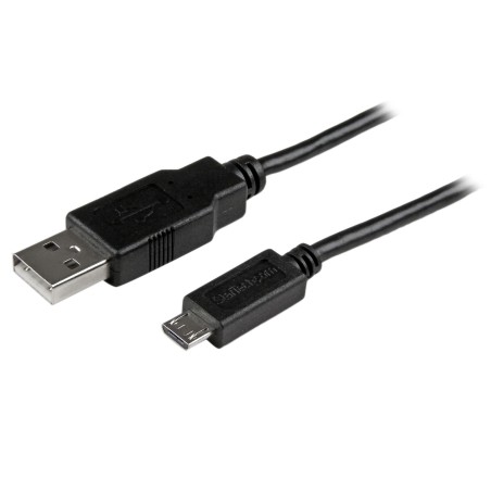 StarTech.com Câble de charge  synchronisation mobile USB A vers Micro B mince de 0,5m pour smartphone et tablette - M M - Noir