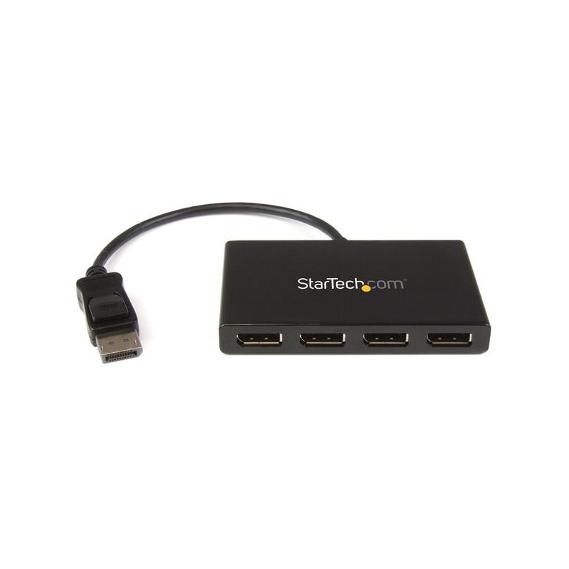StarTech.com Hub MST de 4 Puertos DisplayPort 1.2 - Divisor Splitter DP de 4 Monitores - Adaptador DP a 4x DisplayPort 1080p -