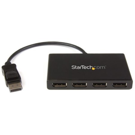 StarTech.com Hub MST de 4 Puertos DisplayPort 1.2 - Divisor Splitter DP de 4 Monitores - Adaptador DP a 4x DisplayPort 1080p -