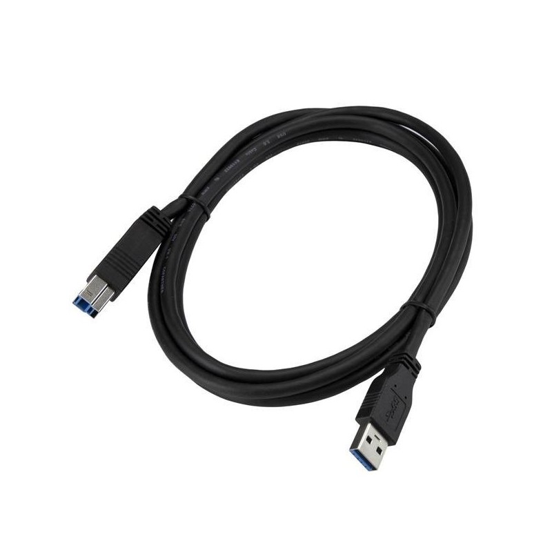 StarTech.com Cable Certificado 2m USB 3.0 Super Speed USB B Macho a USB A Macho Adaptador para Impresora - Negro