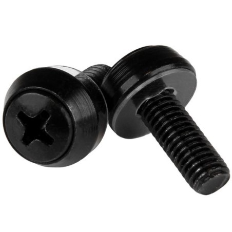 StarTech.com M6 x 12mm - Montageschrauben - 50er Pack - Schwarz