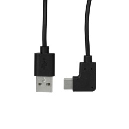 StarTech.com 1m USB-A zu USB-C-Ladekabel, Laden und Synchronisieren, 3A, USB 2.0 - Rechtwinkliges USB-Ladekabel