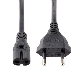 StarTech.com Cable de 1m de Alimentación para Portátiles, Enchufe UE a C7, 2,5A 250V, 18AWG, Cable de Repuesto para Cargador de