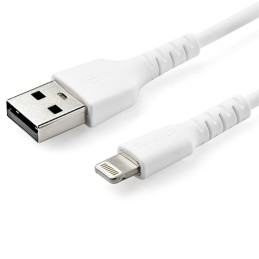 StarTech.com Câble USB-A vers Lightning Blanc Robuste 2m - Câble de Charge Synchronisation de Type A vers Lightning en Fibre