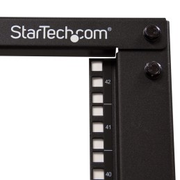 StarTech.com 4-Pfosten 42 HE Mobiles Open Frame Serverrack, 19" Netzwerk Rack mit Rädern, Rack für Computer AV Daten IT Geräte