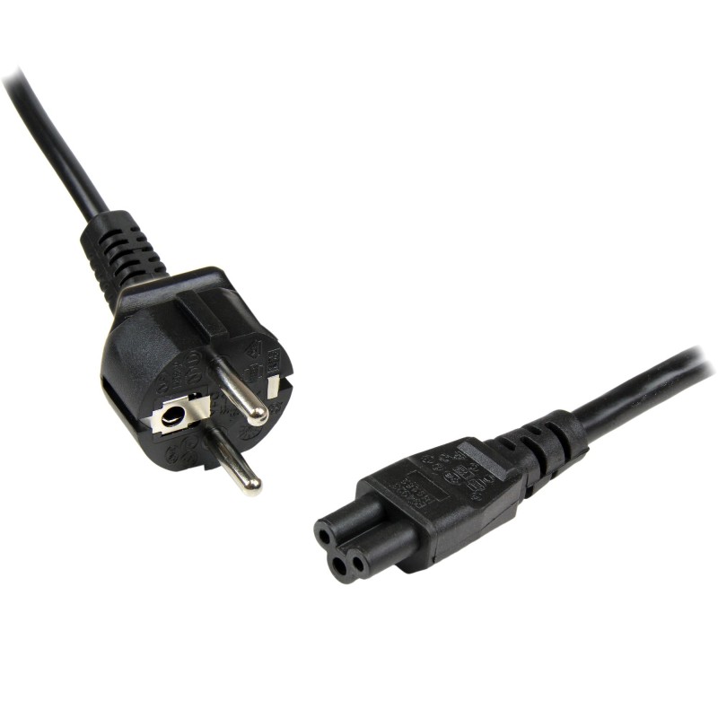 StarTech.com Cable de 1m de Alimentación para Portátiles, Enchufe UE a C5, 2,5A 250V, 18AWG, Cable de Repuesto para Cargador,