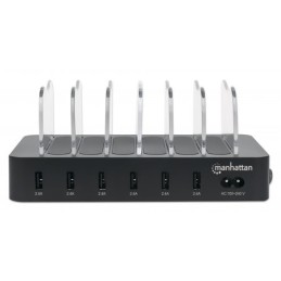 Manhattan 102254 charging station organizer Black