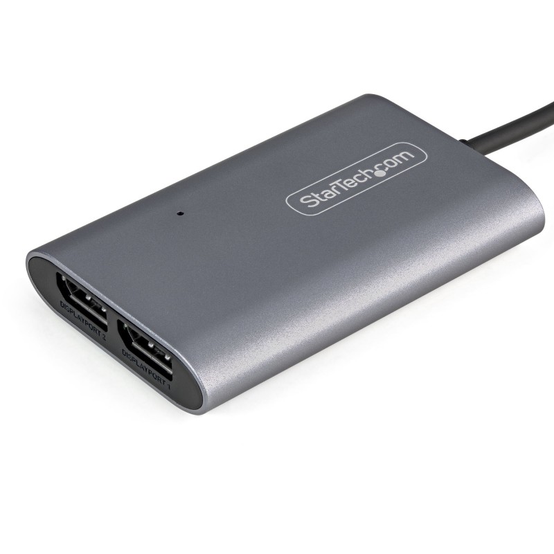 StarTech.com Thunderbolt 3 auf Dual DisplayPort Adapter DP 1.4 - Dual 4K 60Hz oder Single 8K 5K Thunderbolt 3 zu DP Adapter -